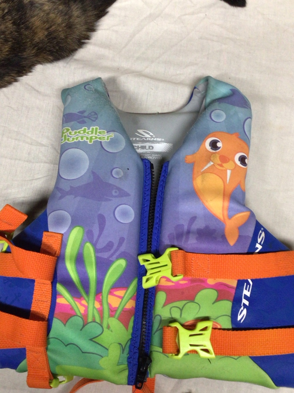 Puddle Jumper Kids' Swim Vest - Purple with Orange Accents